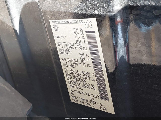 5N1BT3AB0PC787103 Nissan Rogue S Intelligent Awd