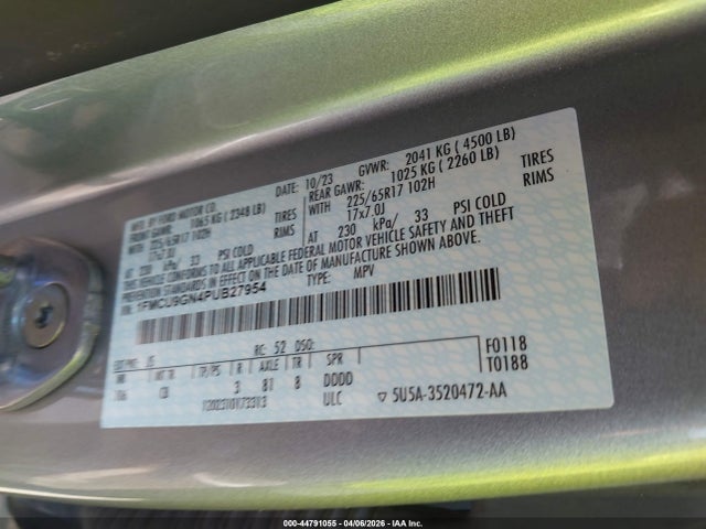 Ford Escape Active 2023 1FMCU9GN4PUB27954 Image 9