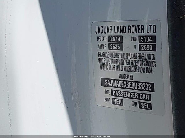 2014 JAGUAR XF SAJWA0EX8E8U33332 Photo 8