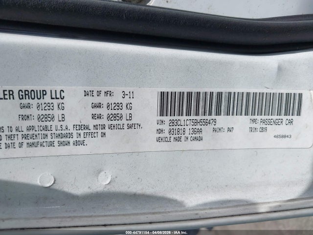 Продаж на аукціоні авто 2011 Dodge Charger Police, vin: 2B3CL1CT5BH556479, номер лоту: 44791154