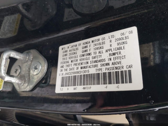 2009 ACURA TSX JH4CU26669C013015 Photo 8