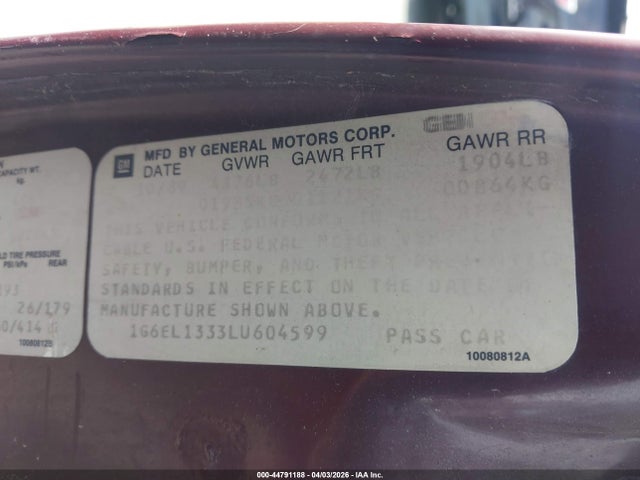 1990 CADILLAC ELDORADO 1G6EL1333LU604599 Photo 8