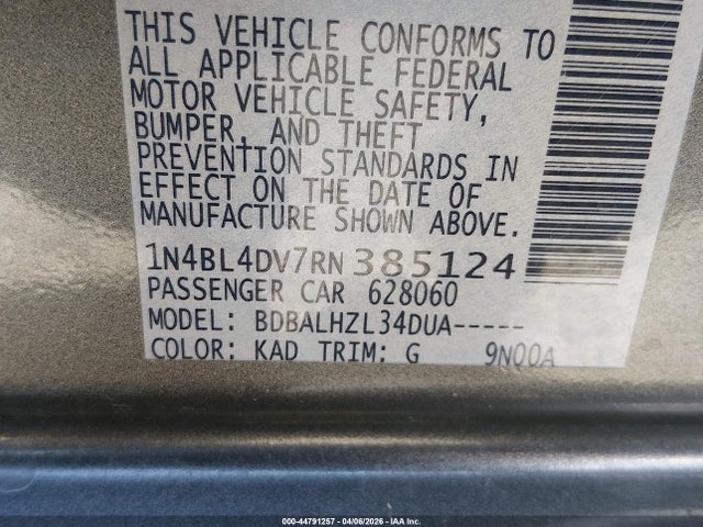 2024 NISSAN ALTIMA 1N4BL4DV7RN385124 Photo 8