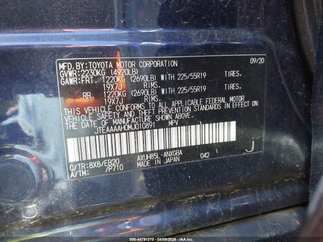 Toyota Venza Xle 2021 JTEAAAAH0MJ010891 Image 9