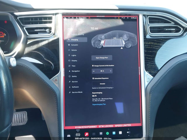 Aukcja sprzedaży 2017 Tesla Model S 60/75, vin: 5YJSA1E10HF206557, numer aukcji: 44791283
