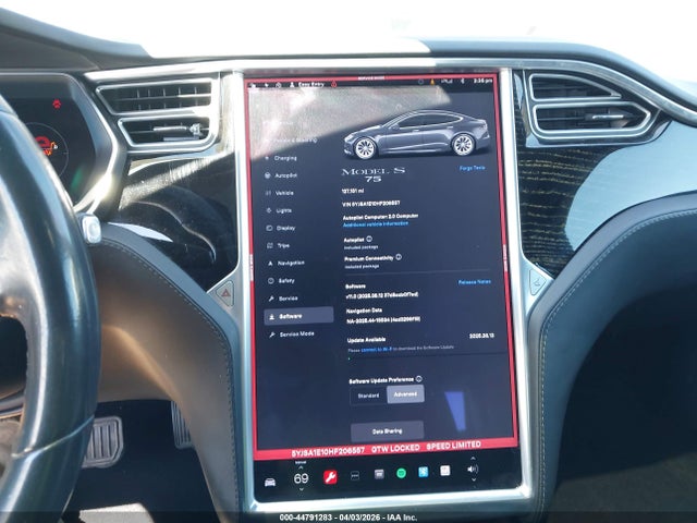 Aukcja sprzedaży 2017 Tesla Model S 60/75, vin: 5YJSA1E10HF206557, numer aukcji: 44791283