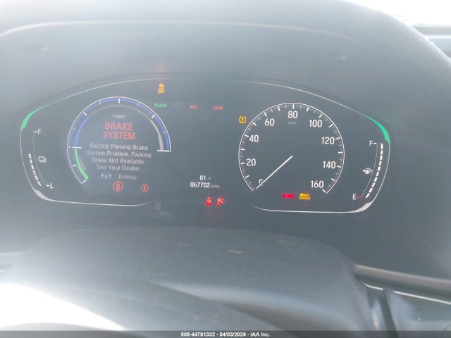 2020 Honda Accord Hybrid მანქანა იყიდება აუქციონზე, vin: 1HGCV3F14LA008599, აუქციონის ნომერი: 44791332