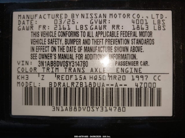 Nissan SENTRA SR 2025 3N1AB8DV0SY314780 Image 9