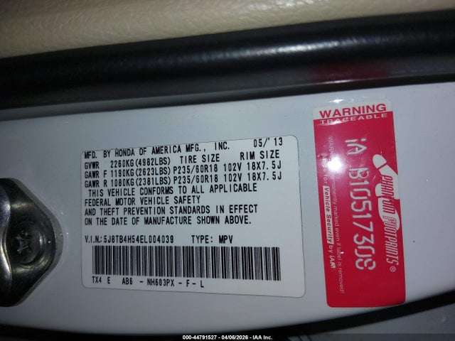 Продаж на аукціоні авто 2014 Acura Rdx, vin: 5J8TB4H54EL004039, номер лоту: 44791527