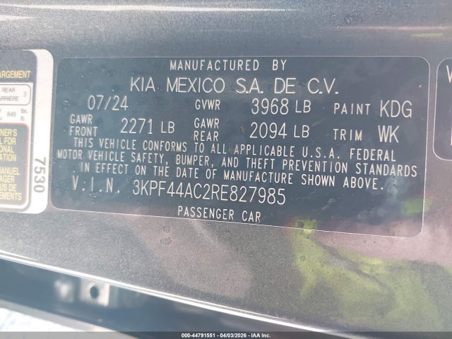 KIA FORTE GT 2024 3KPF44AC2RE827985 Image 9