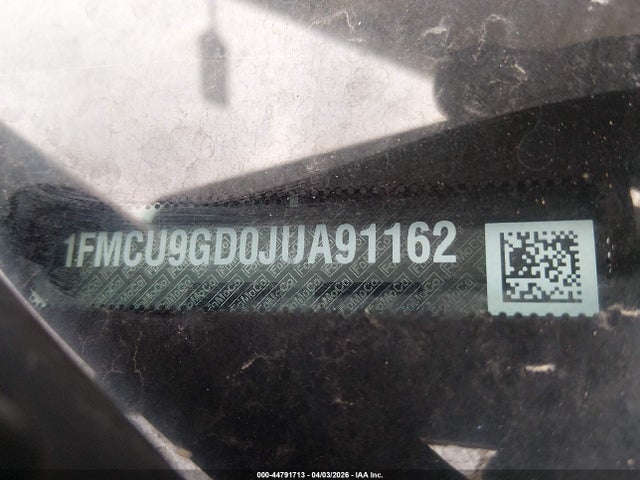 Продажа на аукционе авто 2018 Ford Escape Se, vin: 1FMCU9GD0JUA91162, номер лота: 44791713