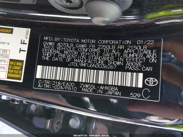 JTDL9MFU6N3036267 Toyota Prius Nightshade Edition Awd-e