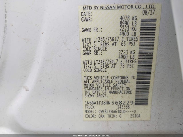 2017 NISSAN TITAN XD 1N6BA1F38HN568229 Photo 8