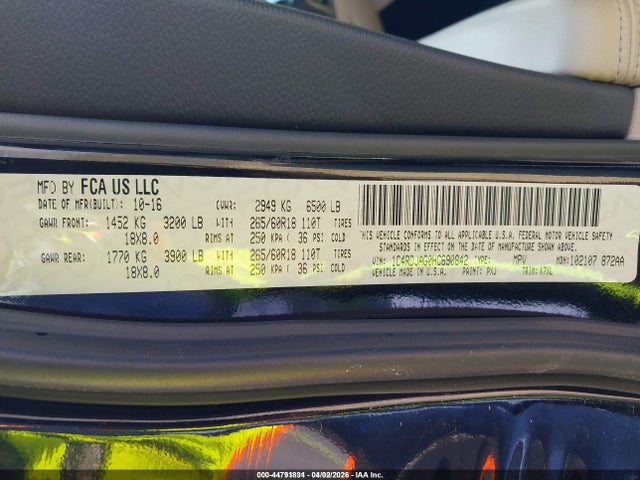 2017 DODGE DURANGO 1C4RDJAG0HC690842 Photo 8