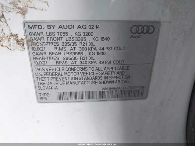 2014 AUDI Q7 WA1WMAFE9ED016019 Photo 8
