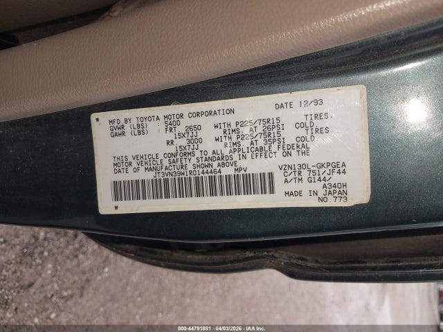 1994 TOYOTA 4RUNNER JT3VN39W1R0144464 Photo 8