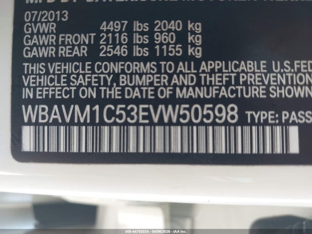 WBAVM1C53EVW50598 BMW X1 Sdrive28i