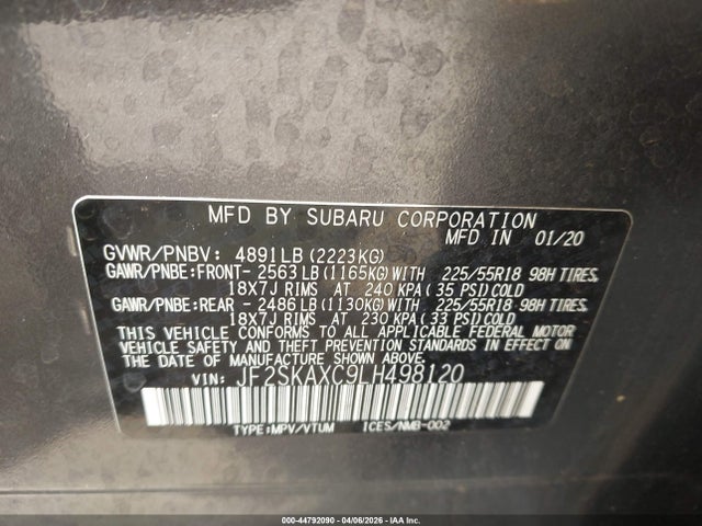 Subaru Forester Touring 2020 JF2SKAXC9LH498120 Image 9
