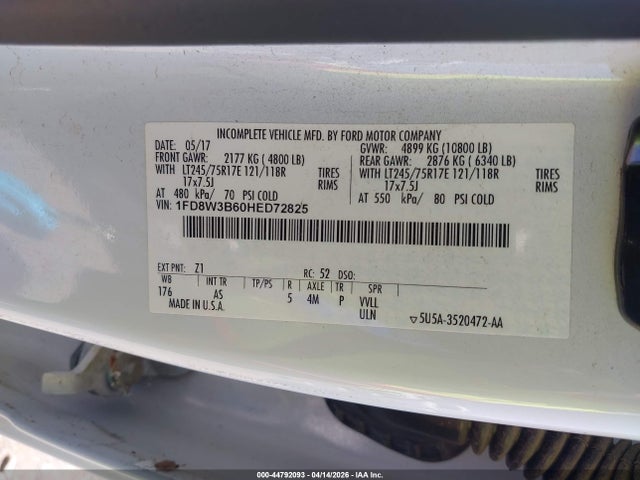 Ford F-350 Xl 2017 1FD8W3B60HED72825 Image 9