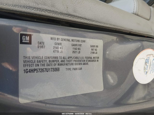 2007 Buick Lucerne Cx მანქანა იყიდება აუქციონზე, vin: 1G4HP57267U173068, აუქციონის ნომერი: 44792099