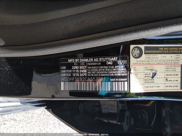 Продажа на аукционе авто 2012 Mercedes-benz E 350, vin: WDDHF5KB2CA557381, номер лота: 44792239
