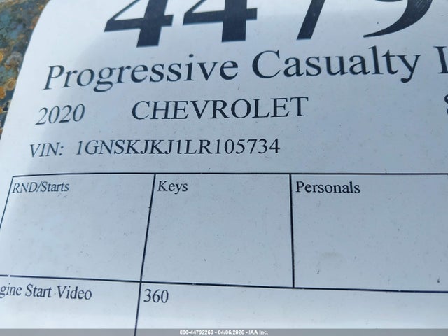 Продажа на аукционе авто 2020 Chevrolet Suburban 4wd Premier, vin: 1GNSKJKJ1LR105734, номер лота: 44792269