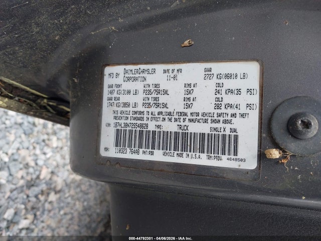 Продаж на аукціоні авто 2002 Dodge Dakota Sport, vin: 1B7HL38N72S548628, номер лоту: 44792301