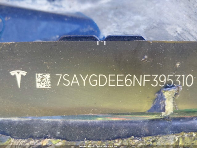 Auction sale of the 2022 Tesla Model Y Long Range Dual Motor All-wheel Drive, vin: 7SAYGDEE6NF395310, lot number: 44792391