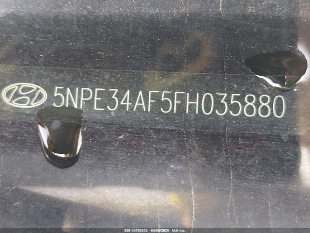 44792403 :رقم المزاد ، 5NPE34AF5FH035880 vin ، 2015 Hyundai Sonata Sport مزاد بيع