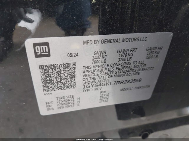 Aukcja sprzedaży 2024 Cadillac Escalade 4wd Sport Platinum, vin: 1GYS4GKL7RR283559, numer aukcji: 44792483