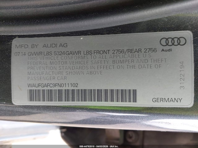 2015 AUDI A6 WAUFGAFC9FN011102 Photo 8