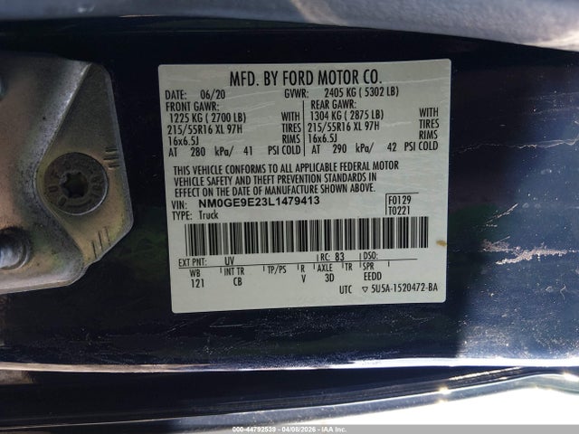Ford Transit Connect Xl Passenger 2020 NM0GE9E23L1479413 Image 9