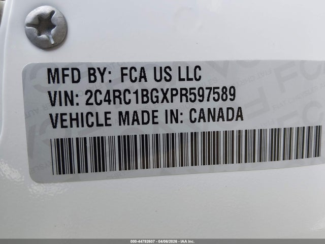 Продажа на аукционе авто 2023 Chrysler Pacifica Touring L, vin: 2C4RC1BGXPR597589, номер лота: 44792607