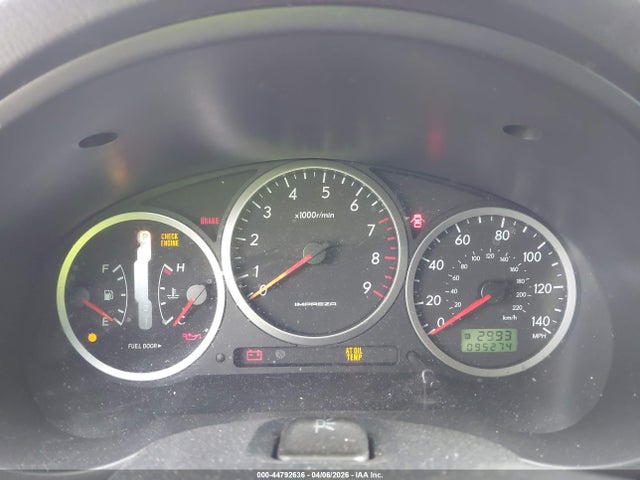 Продаж на аукціоні авто 2004 Subaru Impreza Wrx, vin: JF1GG29634H808563, номер лоту: 44792636