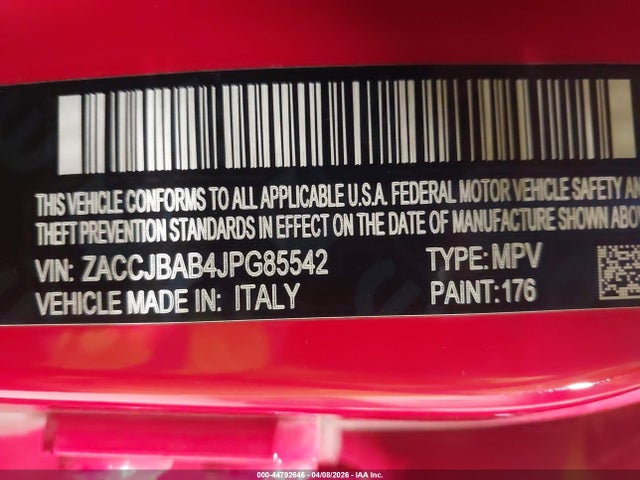 2018 JEEP RENEGADE ZACCJBAB4JPG85542 Photo 8