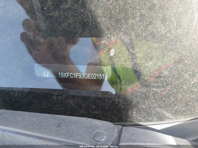 Продаж на аукціоні авто 2016 Honda Civic Touring, vin: 19XFC1F93GE021519, номер лоту: 44792666