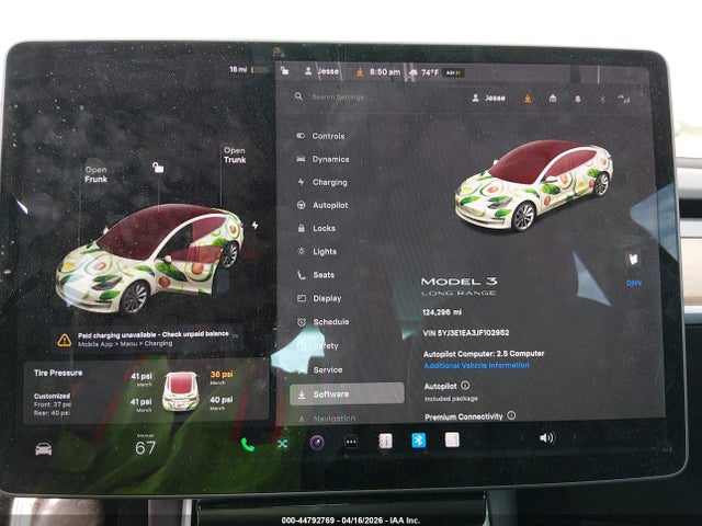 2018 Tesla Model 3 Long Range/mid Range მანქანა იყიდება აუქციონზე, vin: 5YJ3E1EA3JF102952, აუქციონის ნომერი: 44792769