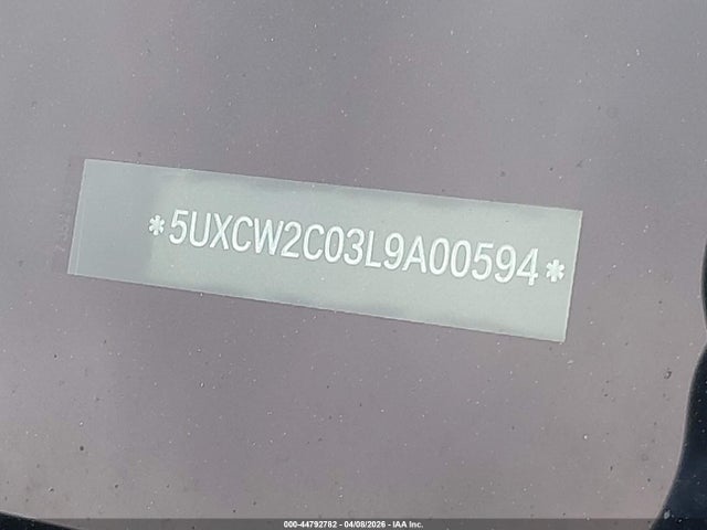 44792782 :رقم المزاد ، 5UXCW2C03L9A00594 vin ، 2020 Bmw X7 Xdrive40i مزاد بيع