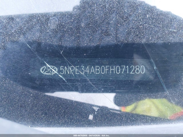 2015 Hyundai Sonata Sport 2.0t მანქანა იყიდება აუქციონზე, vin: 5NPE34AB0FH071280, აუქციონის ნომერი: 44792805
