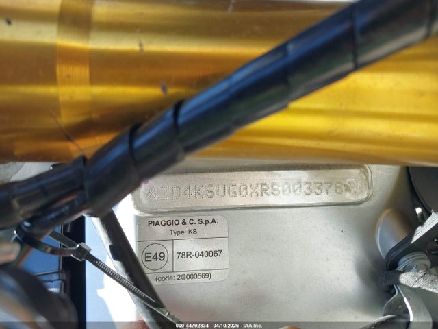 2024 Aprilia Rs 660 მანქანა იყიდება აუქციონზე, vin: ZD4KSUG0XRS003378, აუქციონის ნომერი: 44792834