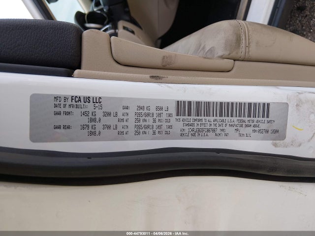 Продаж на аукціоні авто 2015 Jeep Grand Cherokee Limited, vin: 1C4RJEBG5FC887887, номер лоту: 44793011
