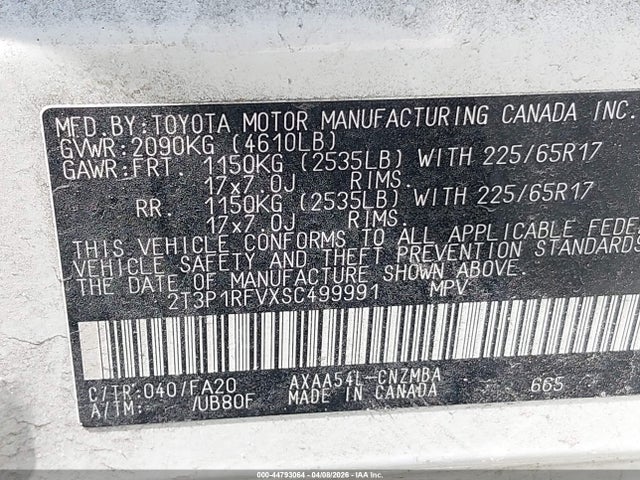 Toyota Rav4 Xle 2025 2T3P1RFVXSC499991 Image 9
