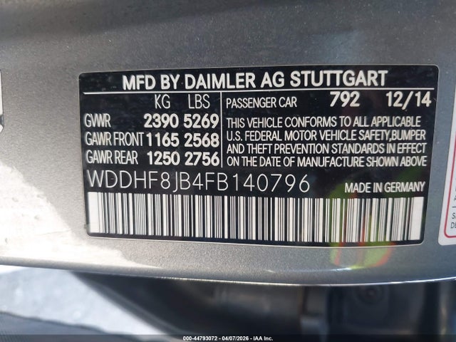 2015 MERCEDES-BENZ E 350 WDDHF8JB4FB140796 Photo 8