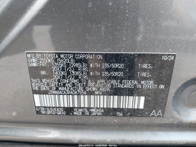 JTMABACA3RA087554 Toyota Bz4x Limited