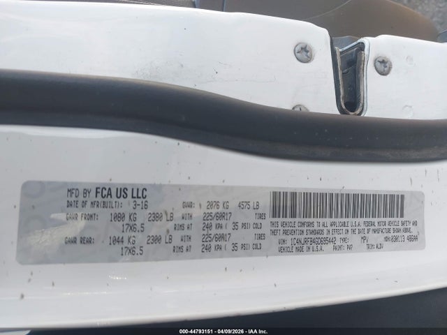 Продаж на аукціоні авто 2016 Jeep Patriot High Altitude Edition, vin: 1C4NJRFB4GD695442, номер лоту: 44793151