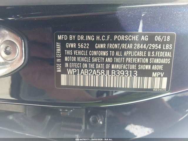 2018 PORSCHE MACAN WP1AB2A58JLB39313 Photo 8