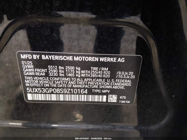 5UX53GP08S9Z10164 BMW X3 30 Xdrive