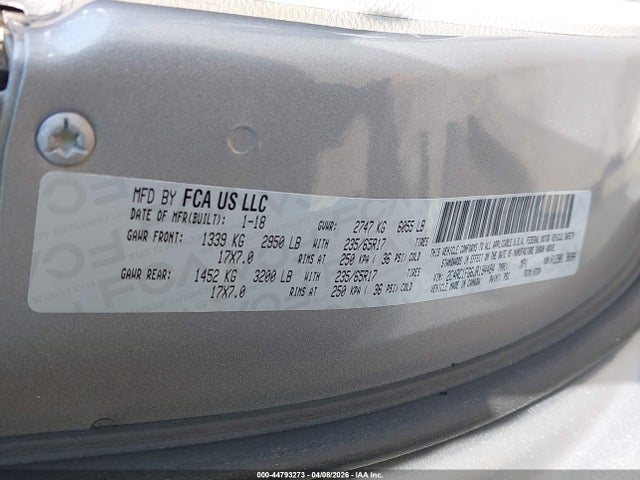 Продажа на аукционе авто 2018 Chrysler Pacifica Touring Plus, vin: 2C4RC1FG6JR194484, номер лота: 44793273
