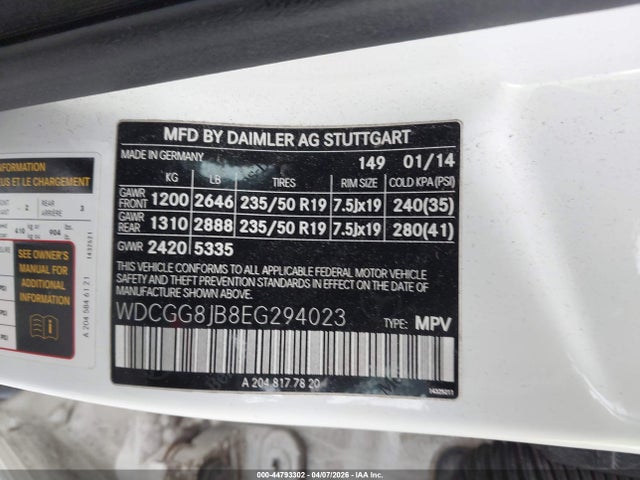 Продаж на аукціоні авто 2014 Mercedes-benz Glk 350 4matic, vin: WDCGG8JB8EG294023, номер лоту: 44793302