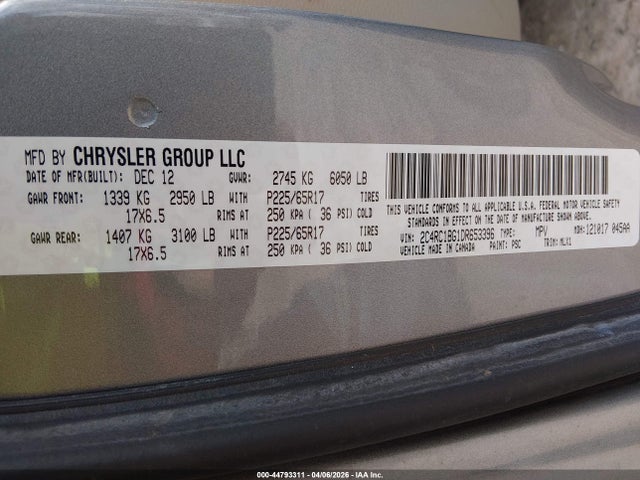 2013 CHRYSLER TOWN & COUNTRY 2C4RC1BG1DR653396 Photo 8
